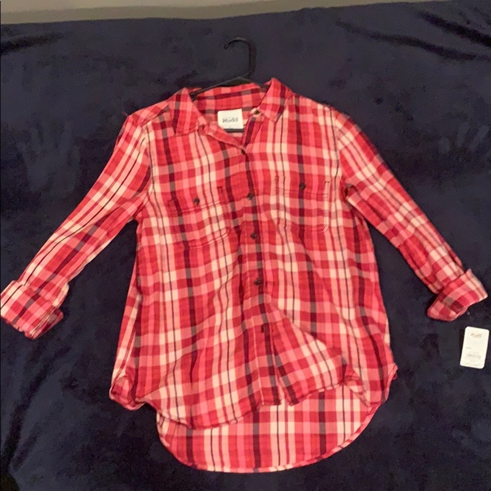 Flannel red, medium, soft, light, ladies/girls